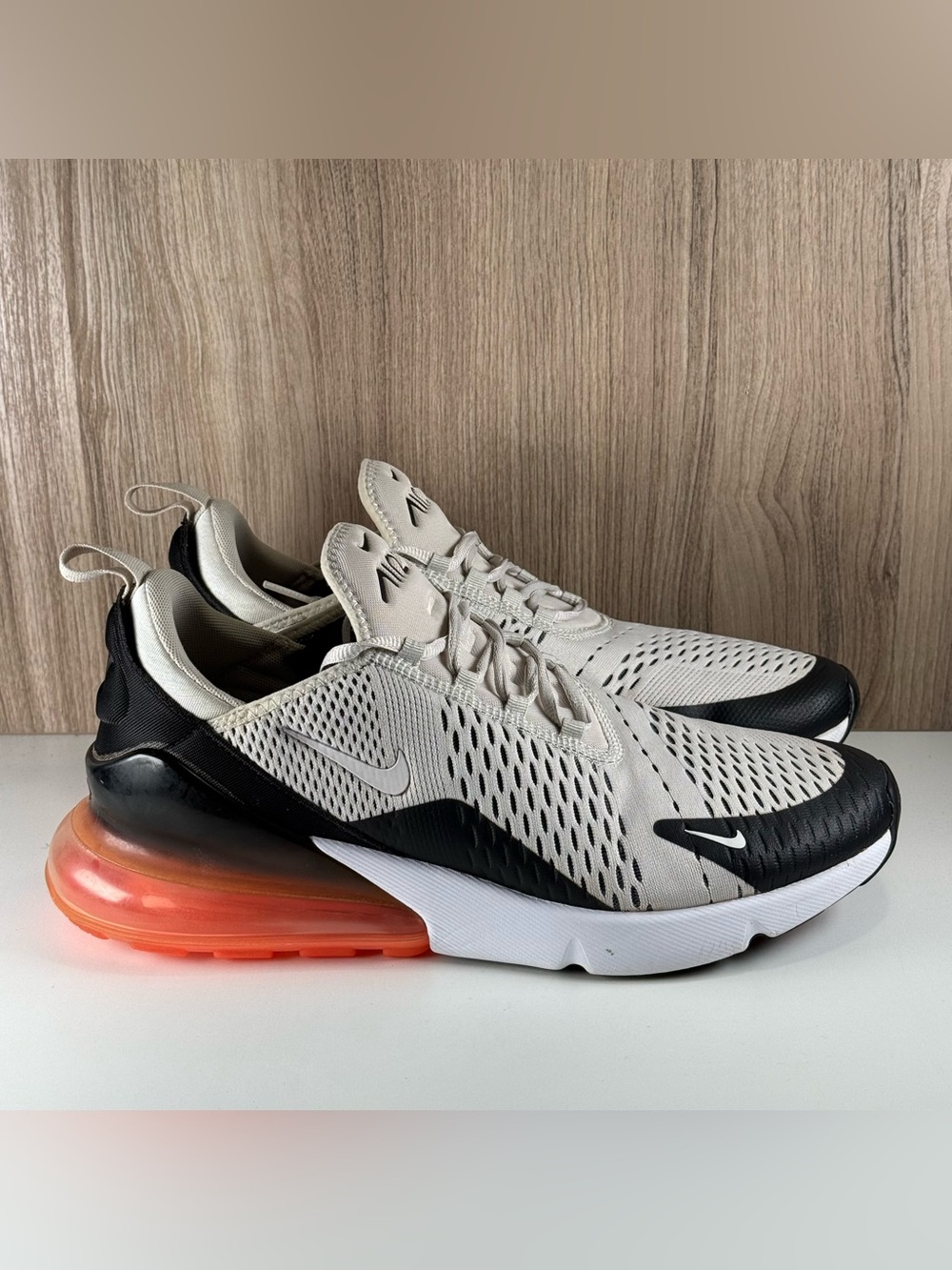 Nike Air Max 270 Light Bone Hot Punch Shoes AH8050-003 Men’s Size 11